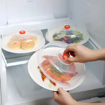 

23CM Household Plastic Fresh Bowl Lid Round Microwave Oil-Proof Cover Transparent Kitchen Utensil Tools