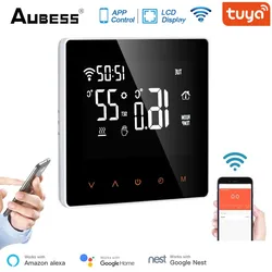 Aubess Floor Warming Room Wifi Thermostat For Electric Gas Boiler Water Heating Voice Temperature Controller EU Touch Switch