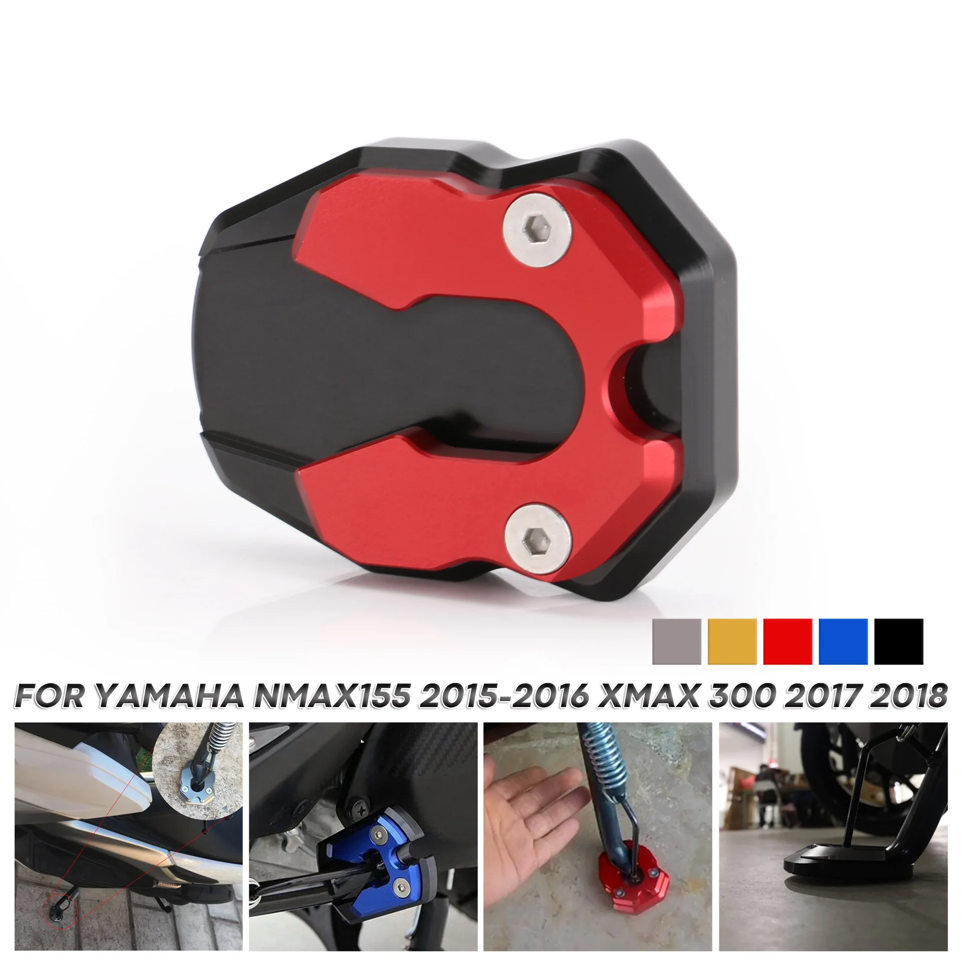 CNC подходит для Yamaha NVX155 NVX 150 125 AEROX155 AEROX125 боковая подставка подножка увеличитель