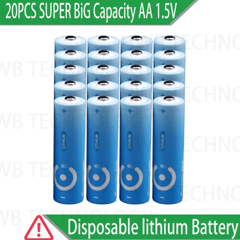 20PCS/lot Brand New SUPER Big Capacity AA 1.5V lithium iron batteries.High power Long shelf life digital Camera, radio battery