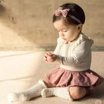 

2pcs Infant Baby Girl Bowknot Hair Hoop Adorable Baby Photo Headdress Creative Infant Cloth Headband for Baby Girl (Pink)