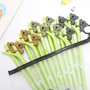 

12/100Pcs/Set Korean Kawaii Koala Gel Pen Animal Cute Stationery Store Kawai Office Accessory School Stationary Supply Thing Kit