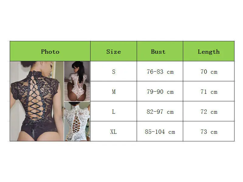 Women Sexy Sissy Lace Bandage See Through Lingerie Nightwear G-String Underwear Erotic Jumpsuit