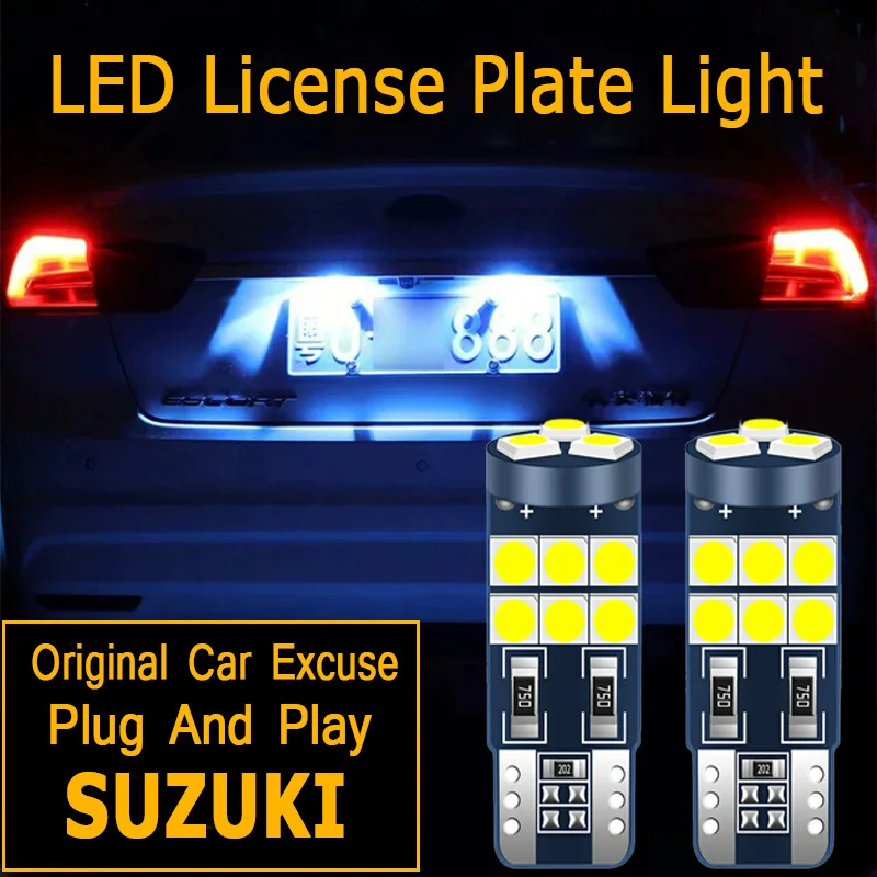 

1pcs LED License Plate Light Bulb Lamp W5W T10 2825 Canbus For Suzuki Swift Vitara SX4 Kizashi Wagon Jimny Grand Vitara Samurai