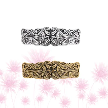 

2Pcs Vintage Hair Clips Women Hair Pins Spring Barrette Alloy Headdress Hair Accessories Ancient Silver Ancient Golden