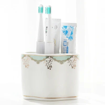 Toothbrush Holder B Набор аксессуаров для ванной комнаты, керамический диспенсер для мыла, держатель для зубной щетки, стакан для полоскания, свадебные подарки, Товары для ванной комнаты - Цвет: Toothbrush Holder B