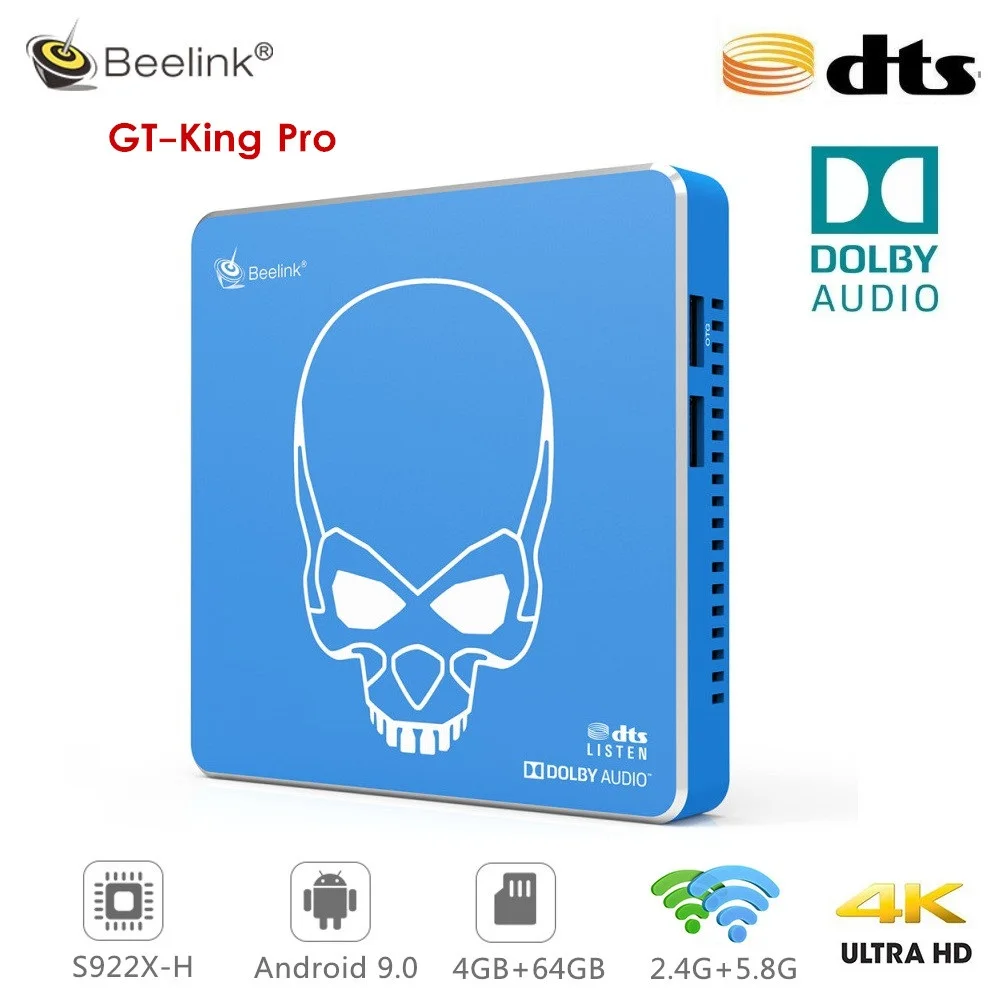 Смарт ТВ бокс Beelink GT King Pro Hi Fi без потерь с Amlogic шестиядерным процессором Android 9 0 4 Гб