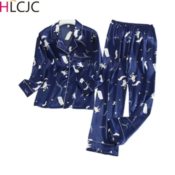 

Big Size XXXL 2019 Lovers Pyjamas Women Silk Satin Pajama Sets Men's pajamas Couple Pajamas For Women Sleepwear Sets Pijama Mujer