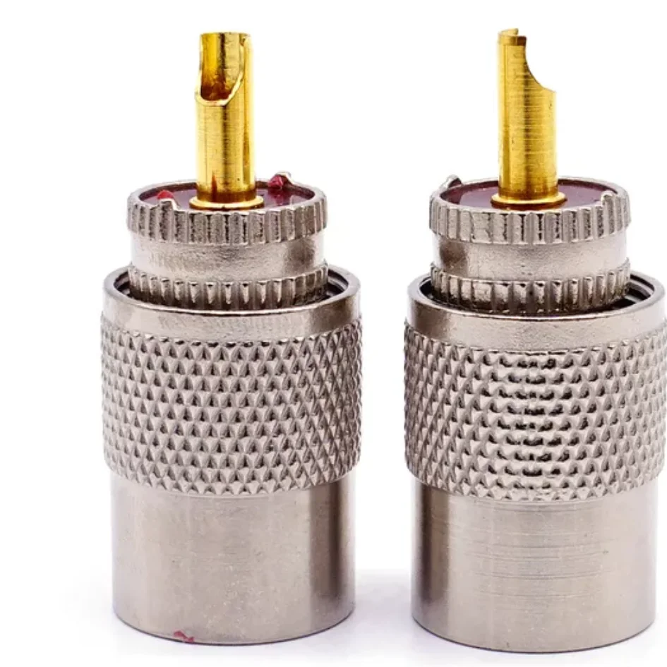 

brass UHF PL-259 Male Solder RF Connector Plug For rg58 RG8 Coaxial Cable