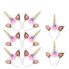 Горячая Распродажа, детские повязки для волос с единорогом на день рождения, повязка на голову с надписью «My Little Princess Aureus»