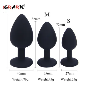 S/M/L Silicone Anal Prostate Massager ButtPlug Men Gay G-spot No Vibrator Plug for Men Women 18+ Adults Couples 5