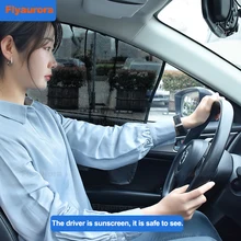 Магнитная Автомобильная Солнцезащитная УФ-защита автомобильная шторка Автомобильная Солнцезащитная шторка боковая сетка на окно солнцезащитный козырек летняя Защитная оконная пленка