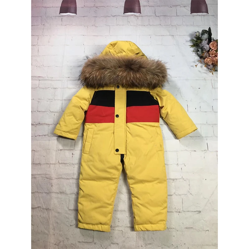 

Newborn Rompers Baby boy Clothes Winter Down Hooded Infant Baby Rompers Thick Down Outfit Newborn Jumpsuit For Children 0M - 3T