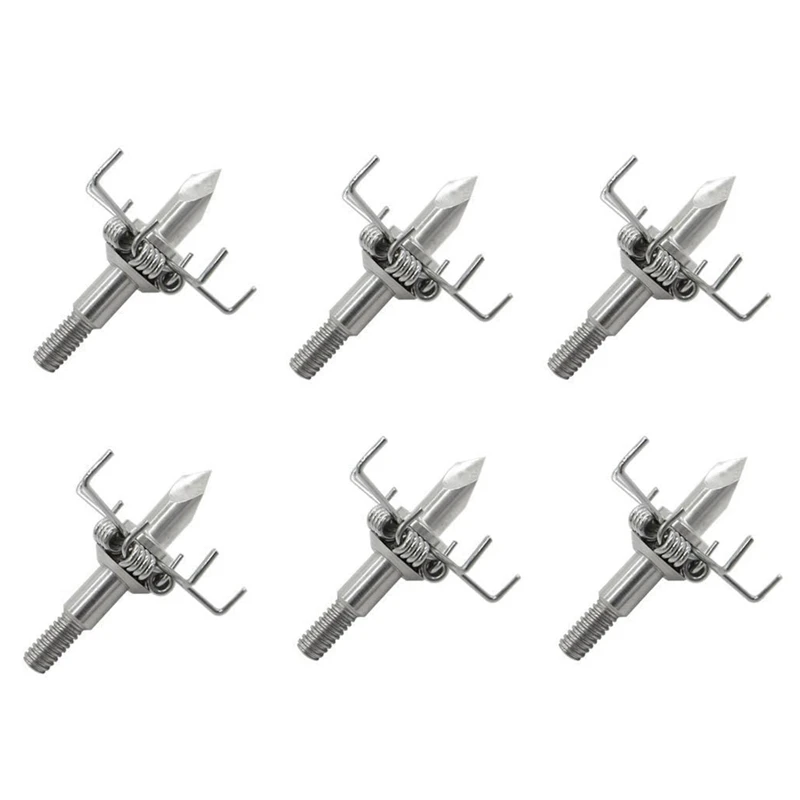 SEWS 6Pc Broadheads 100 Grain Archery Hunting Small Game Sharp Judo