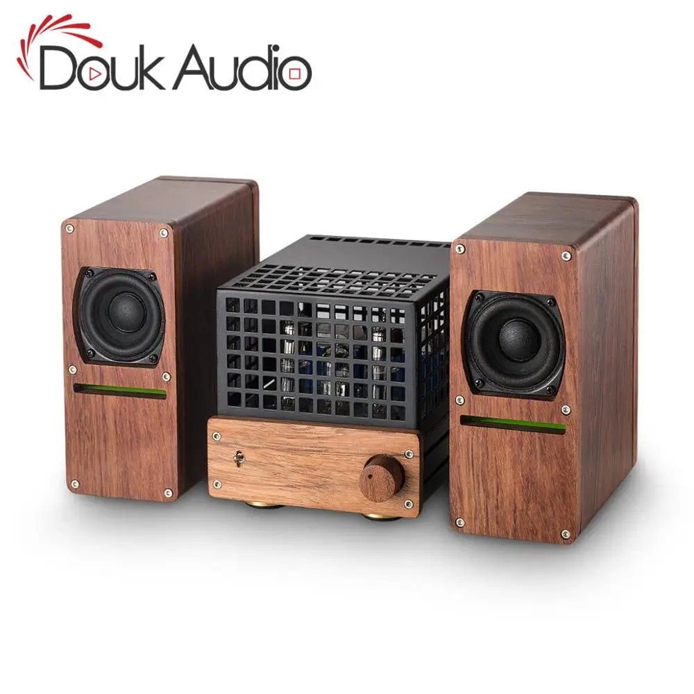 Douk аудио HiFi стерео 6N2 + 6N6 вакуумный трубчатый усилитель и 2 дюймовый динамик Rosewood