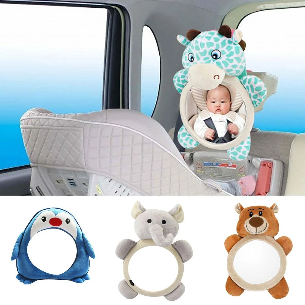 Mignon Dessin Anime Bebe Miroir Siege Arriere Bebe Face Arriere Facile Vue Miroir Soins Pour Bebes Carre Securite Aliexpress