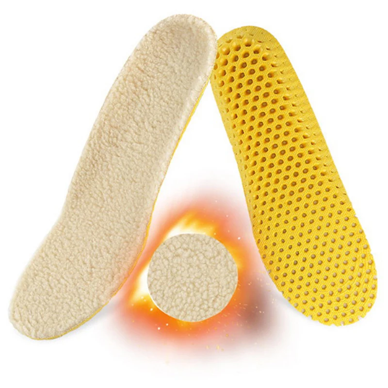 

1 Pair Soft Breathable Winter Sport Shoes Insert Thicken Boots Pad Keep Warm Heated Cashmere Thermal Insoles For Man Woman Sole