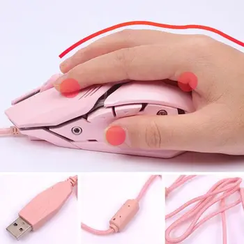 

Silent Wired USB Mouse Mice 3000DPI Colorful Light Mute Mice for Computer PC
