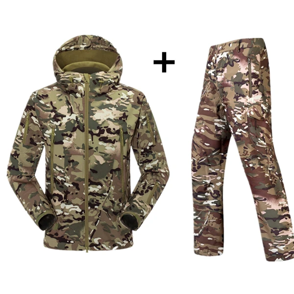 CP Мужские уличные водонепроницаемые куртки TAD V 5,0 Softshell охотничий наряд Термоодежда Тактический походный страйкбол спортивный костюм - Цвет: CP