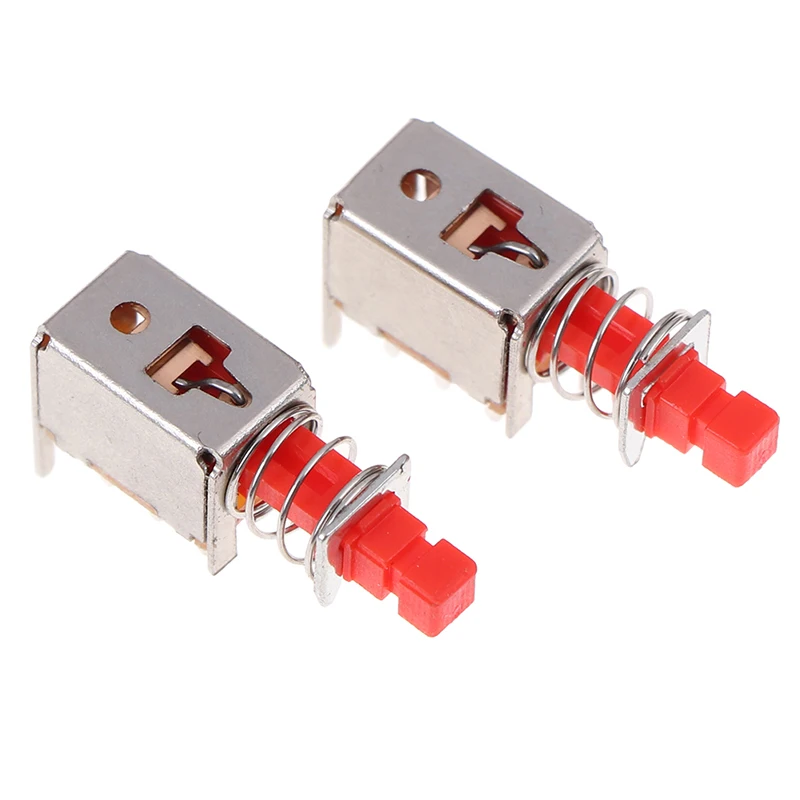 10 шт. PS-22F03 правый угол PCD Мгновенный кнопочный переключатель DPDT двухполюсный 6 Pin самоблокирующийся ключ Мощность переключатели