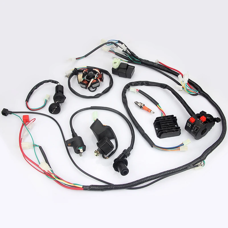 Полный Электрический жгут проводов ткацкий станок катушка CDI для GY6 125CC 150CC ATV Quad Go