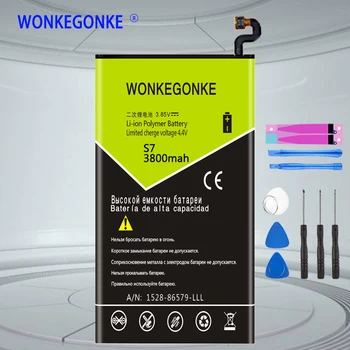 

WONKEGONKE EB-BG930ABA For Samsung Galaxy S7 G9300 SM-G930 G930F G930 Batteries Bateria