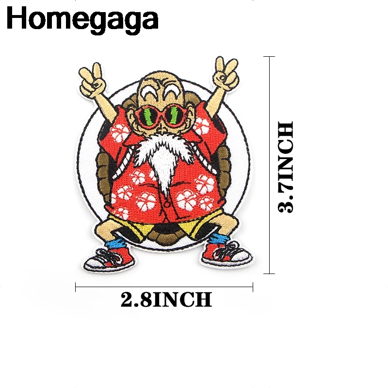 Homegaga Dragon ball Каме сеннин аппликационные заплатки Сделай Сам железо на para сумка для обуви рубашка одежда наклейки в стиле панк вышитый значок D2233