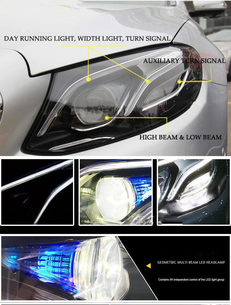 DY_L стайлинга автомобилей для Benz W213 фар для E200 260 280 300 фары Полный светодиодный фары DRL Bi-светодиодный объектив
