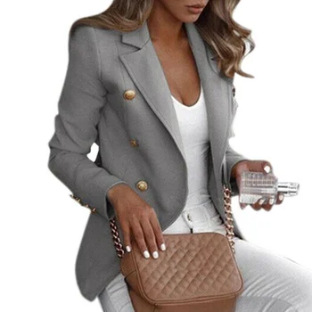 

Women Collar Blazer Suit Thin Jacket Ladies Business Formal Coat Plus Size 5XL XRQ88