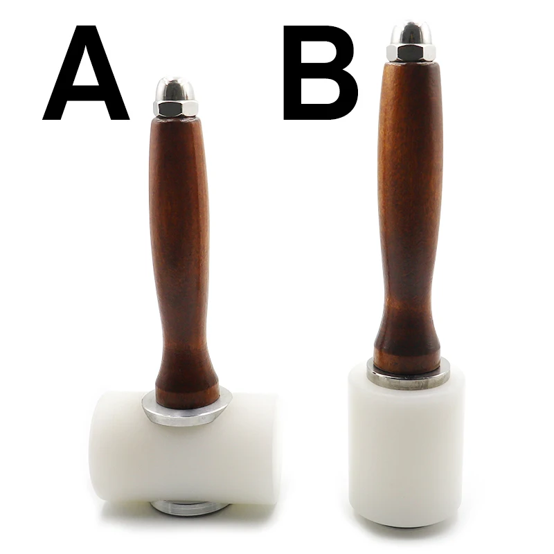 Leather Craft Hammer QJH Professional Leather Carve Hammer Nylon Mallet Wood Handle For Leathercraft DIY