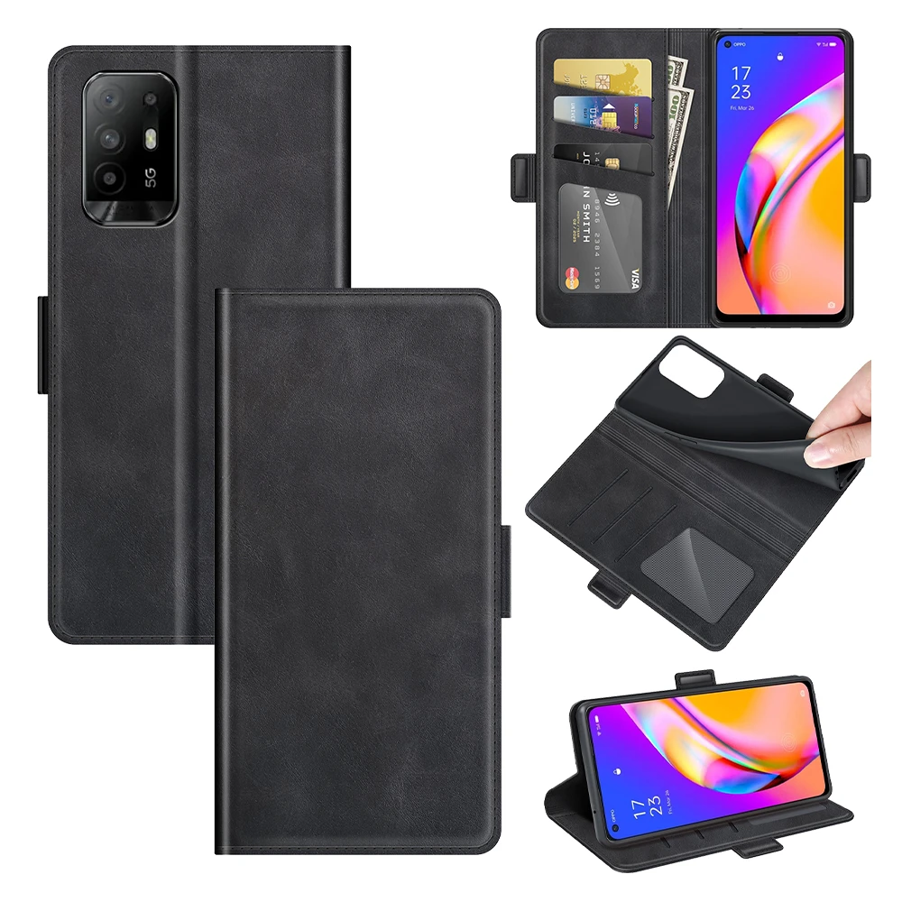 Case For OPPO A94 5G Leather Wallet Flip Cover Vintage Magnet Phone Case For OPPO F19 Pro Plus 5G / OPPO Reno 5Z Coque oppo mobile cover