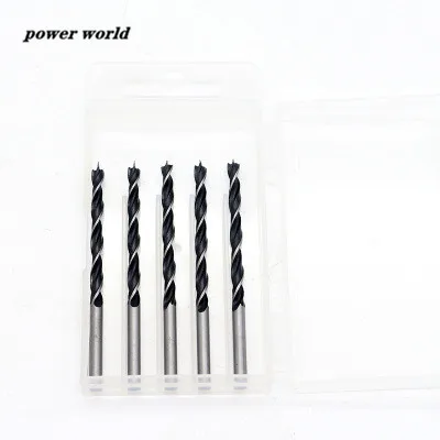 

5pcs/lot Length 9cm Wood Spiral Drill Bits with Center Point High Strength Woodworking Drilling Tool