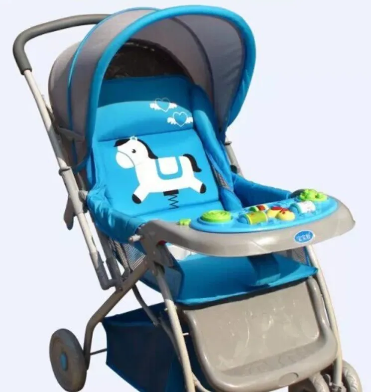 Роскошная детская коляска, 3 в 1, высокая Ландшафтная коляска, может сидеть, наклоняясь, двухсторонняя, легкая, складная, амортизатор, новорожденная детская коляска