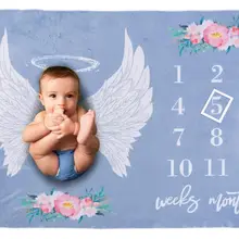 Детское одеяло классический цвет и простой прочный дизайн новорожденных крылья ежемесячный реквизит для фотосессии задний план ткань фланель обертывание