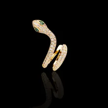 Простой Аксессуары Новое змея в форме сердца серьги с золотой под змеиную кожу серьги-гвоздики иглы и циркон серьги