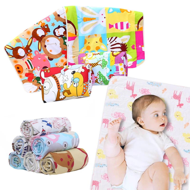 Best Baby Diaper Changing Mat Infants Portable Foldable Washable Waterproof Travel Pad Floor Mats Newborn Cotton Mattress Urine Pad