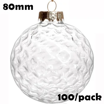 

Free Shipping DIY Paintable Christmas Xmas Decoration Ornament/Ball 80mm Glass Golf , 100/Pack