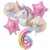 1Set Rainbow Unicorn Balloon 32 inch Number Foil Balloons 1st Kids Unicorn Theme Birthday Party Decorations Baby Shower Globos 27