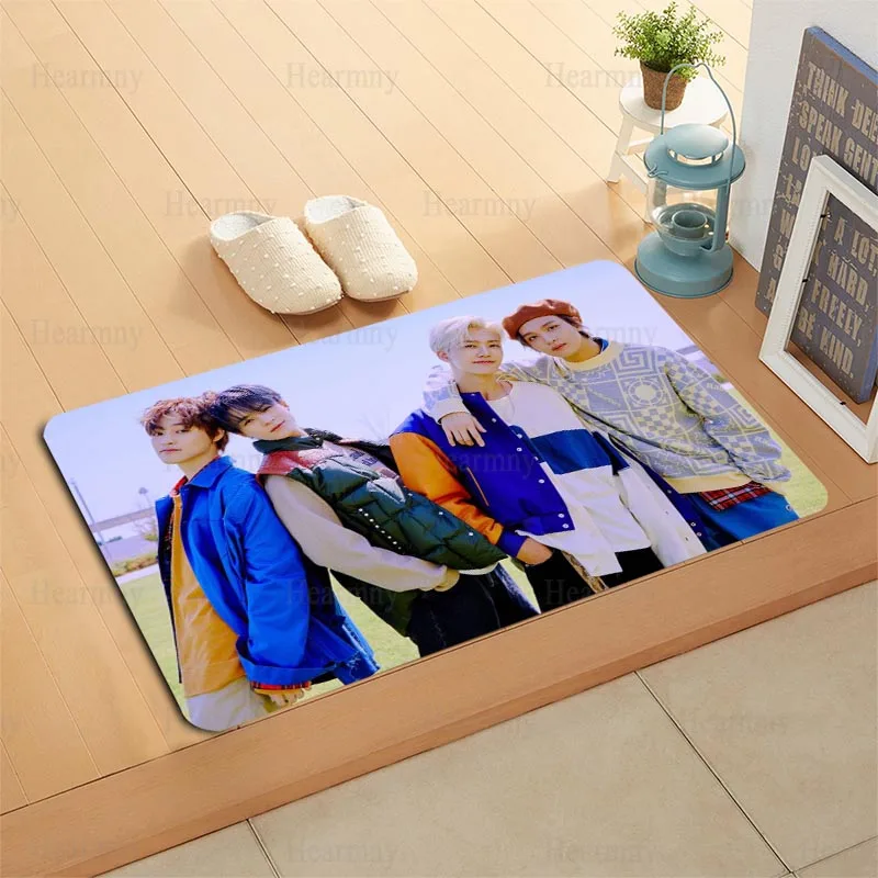 

KPOP Doormat Floor/Bath/Kitchen/Beach Mat Flannel Sponge Fabric 3D Printed Shaggy Custom Decoration For Bedroom 0512