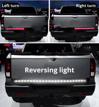 

1x Pickup Truck Car Styling Turn Signal Led Strip Trunk Tail Light White LED DRL Daytime Running Light RED Brake Light for GMC