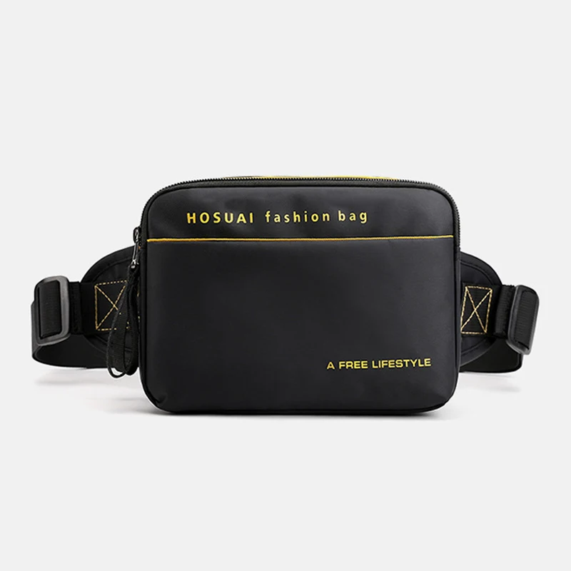 

High Quality Waterproof Nylon Men Waist Bag Fashion Ladies Belt Bag Handy Banana Fanny Pack Female Cross Body Shoulder Bags Male