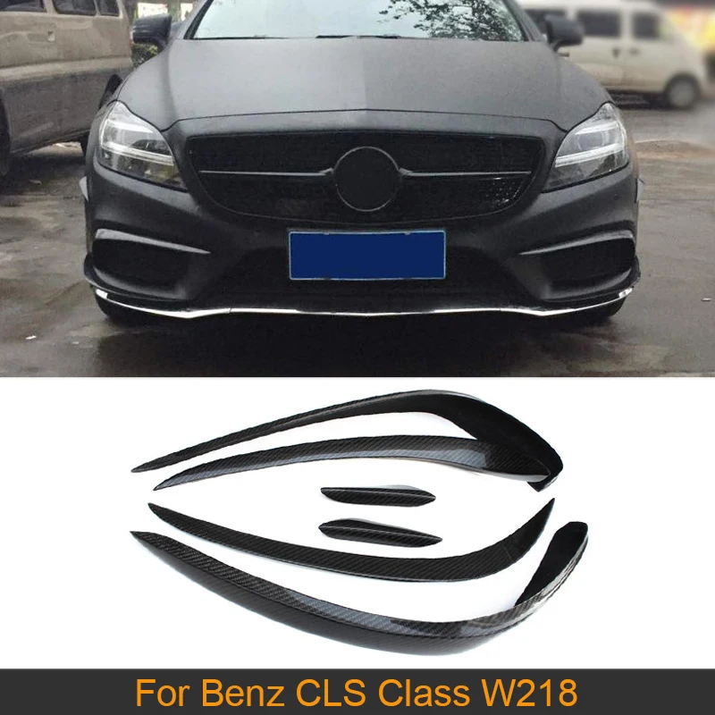 Разветвители для переднего бампера из углеродного волокна Benz CLS Class W218 CLS350 CLS400