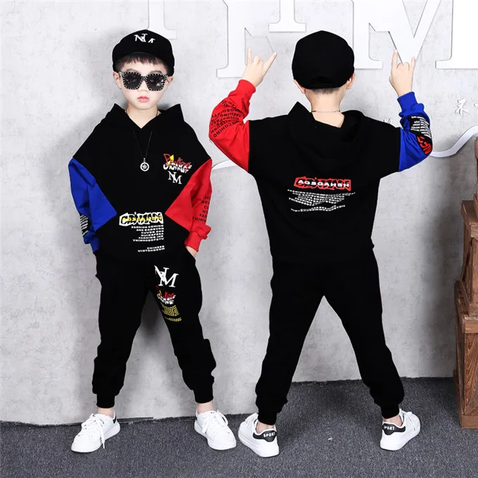 Kids Baby Boys Clothing Sets Coat+ Pants 3-14T Children Boy Suits Outfits Spring Autumn Kids Sport Tracksuit - Цвет: as picture