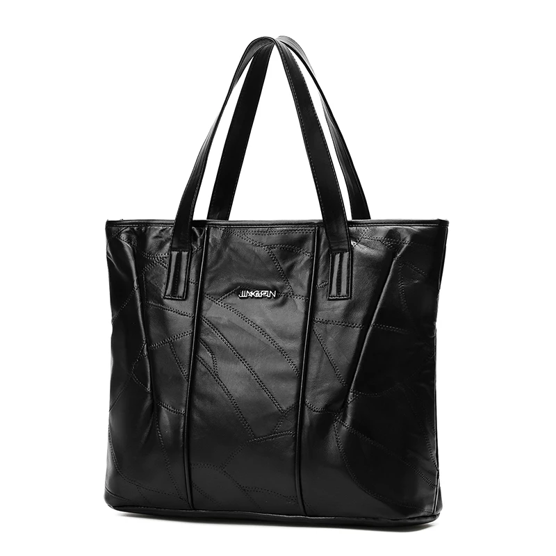

Women's 2020 new stitching high-quality pu leather fashion shoulder bag large-capacity handbags