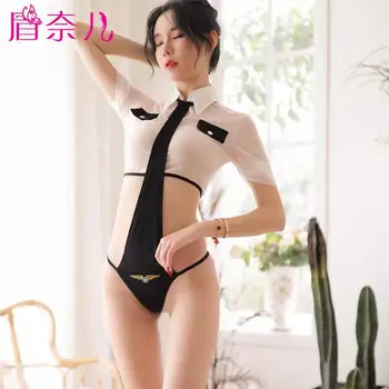 

New sexy lingerie with split neck and hot student policewoman professional uniform suit uniform lingerie sexy uniform