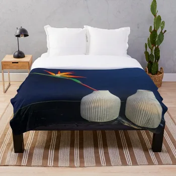 

Strelitzia Flower Throw Blanket Soft Sherpa Blanket Bed Sheet Single Knee Blanket Office Nap Blanket