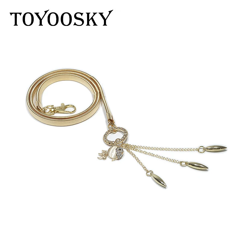 TOYOOSKY простые тонкие ремни для женщин золотого и серебряного золотого цвета в форме пряжки матч для платья юбка Феи свежий/индивидуальный регулируемый