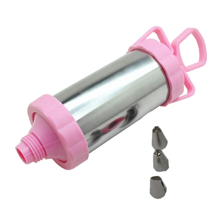 Confectionary Cookie Syringe Tips Cake Nozzle Icing Piping Cream Syringe Nozzle Tips Cake Decorating Piping Pen Extruder