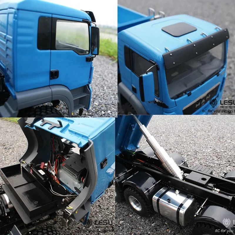 1/14 LESU MAN 8x8 RC самосвал с металлическим шасси гидравлический автомобиль
