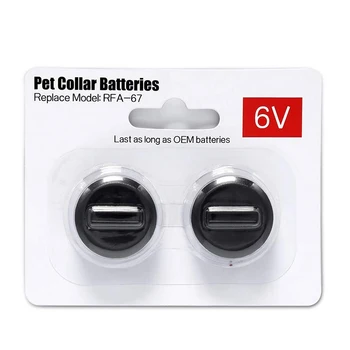 

2 4 Packs Pet Collar Batteries Compatible with PetSafe RFA-67 6 Volt Replacement Batteries